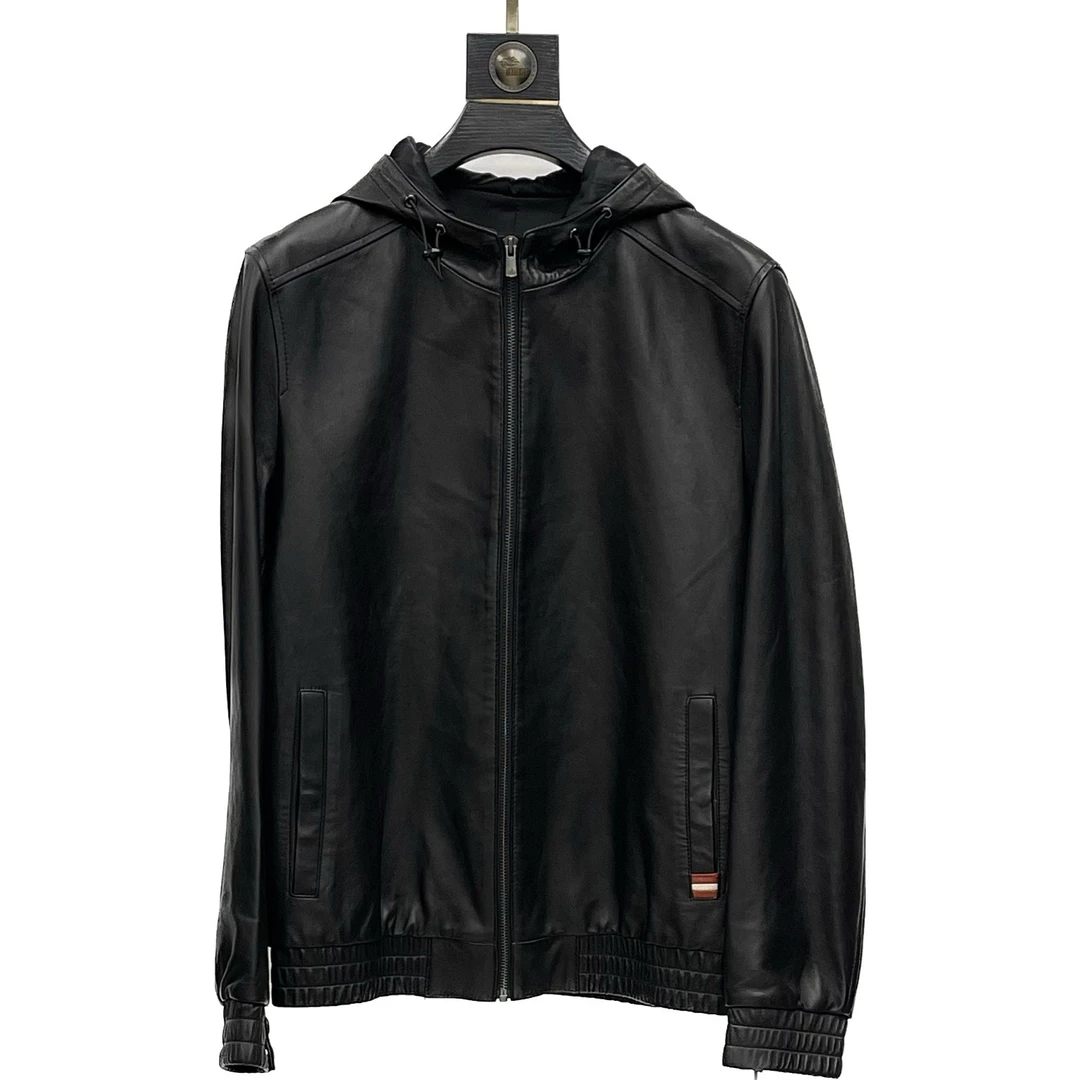 KCYYSA时尚轻奢商务休闲男款春秋黑色连帽短款外套 YL-06615265