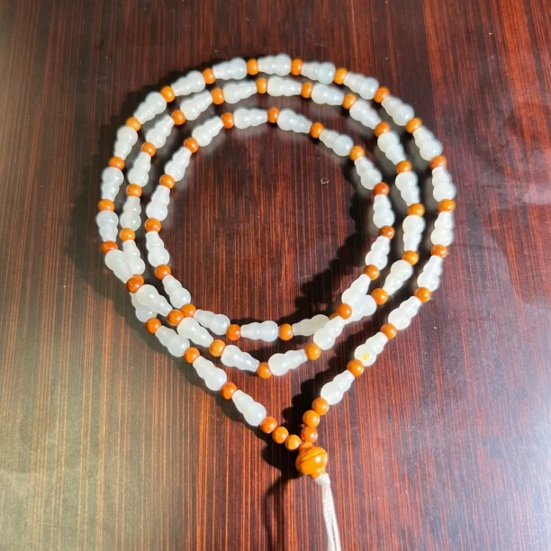 和田玉新疆白玉葫芦项链链子挂绳