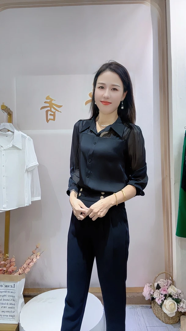 （依香精选）新款时尚显瘦气质百搭纯色衬衣
