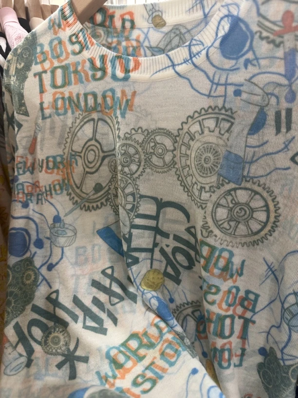 超软糯超轻薄120支超细水溶7668针织开衫圆领薄款短袖T恤女印花