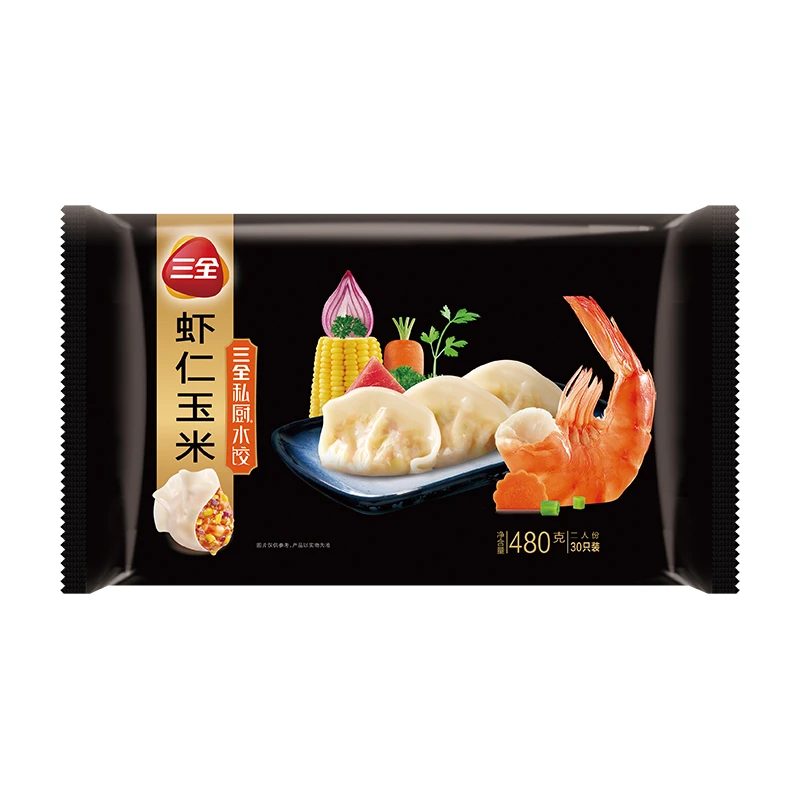 三全私厨虾仁玉米水饺 480g