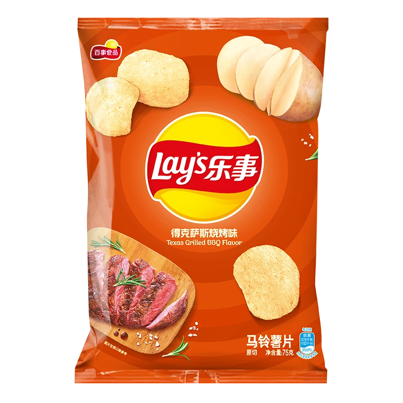 乐事得克萨斯烧烤味马铃薯片 75g/袋
