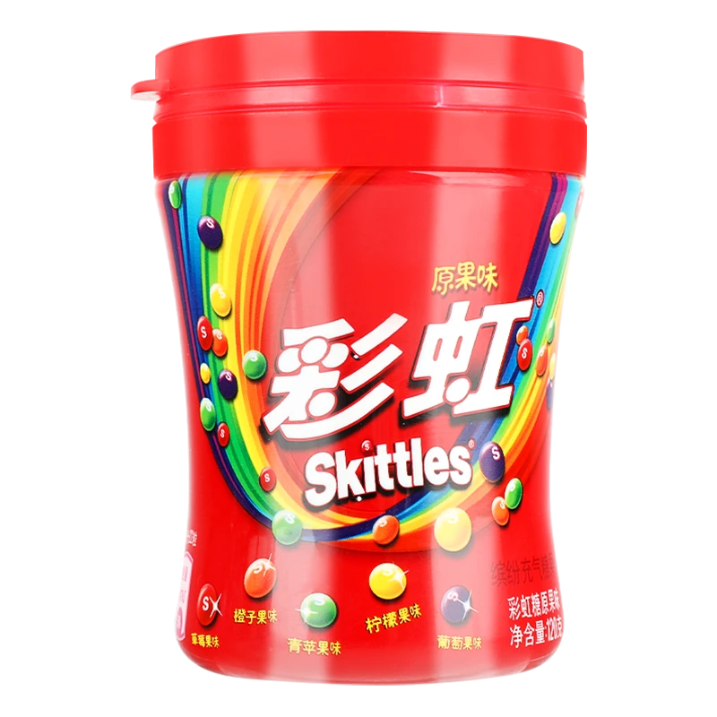 彩虹5种缤纷果味果汁糖120g