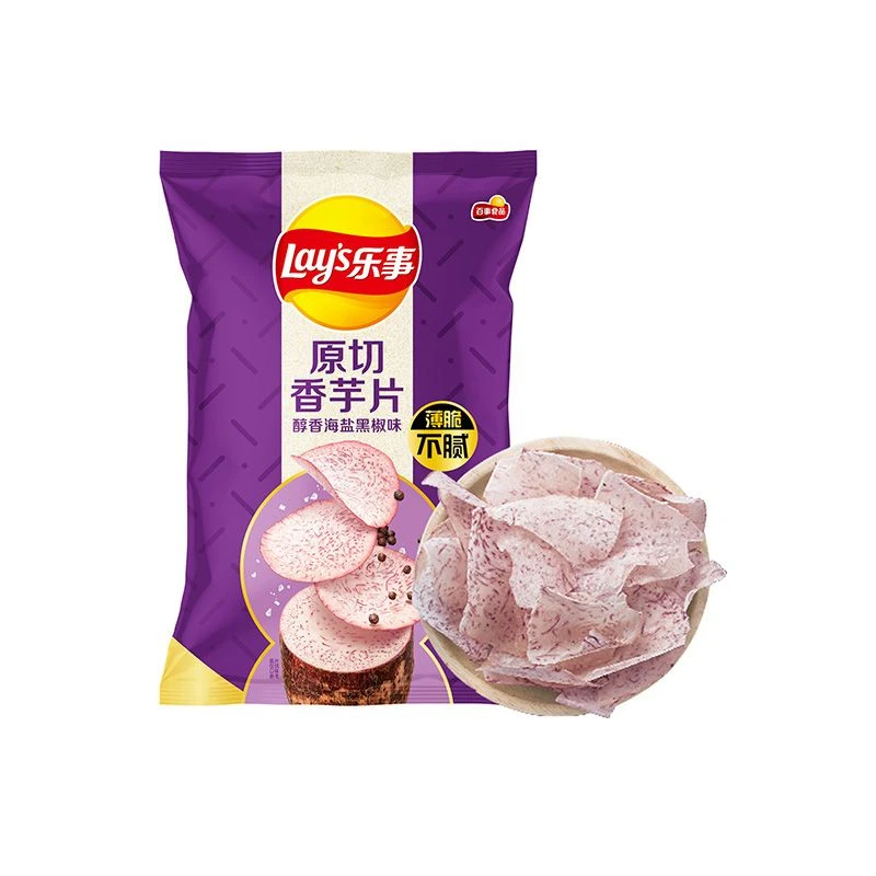 乐事原切香芋片醇香海盐黑椒味香芋片 60g/袋
