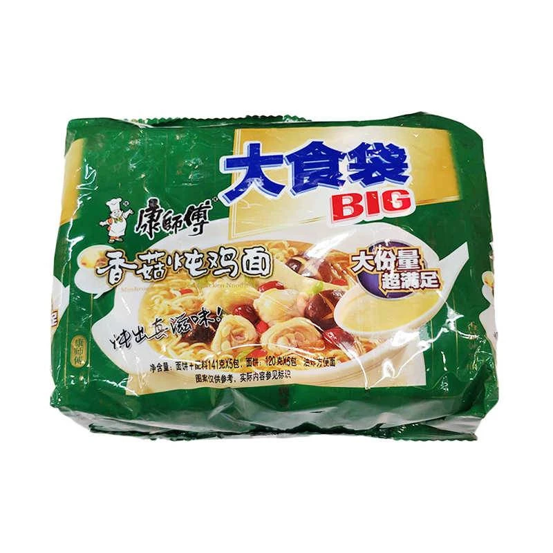 康师傅BIG大食袋香菇炖鸡面油炸方便面 141g*5袋