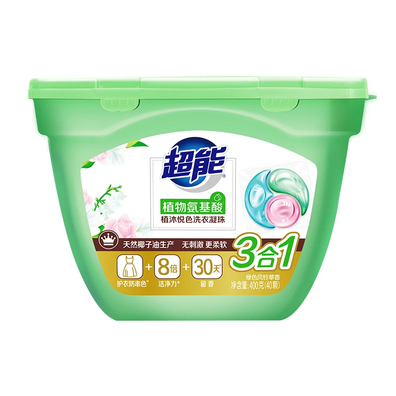超能植沐悦色洗衣凝珠(3腔) 400g(40颗)/瓶