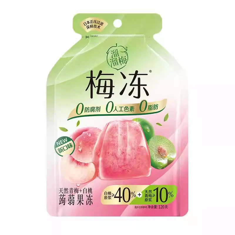 溜溜梅天然青梅+白桃蒟蒻果冻 120g