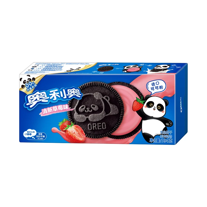 亿滋奥利奥清新草莓味夹心饼干 194g/盒
