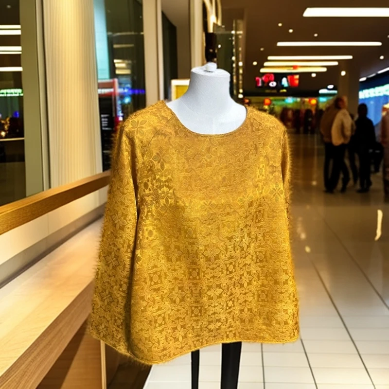 圆领丝毛极简风套头上衣双面双穿