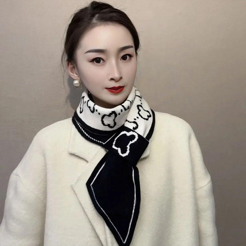 2024新款围脖护颈女秋冬季小围巾爆款保暖洋气时尚百搭韩版脖套