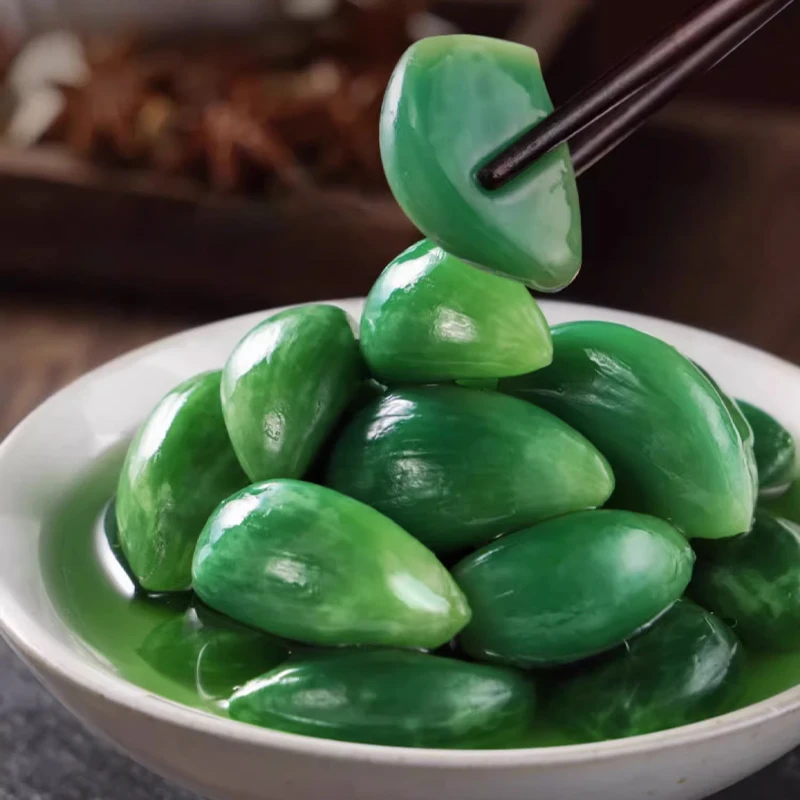 【新疆包邮】酱倒缸腊八蒜400g*2瓶/3瓶绿蒜大蒜即食脆爽绿腊八蒜腌