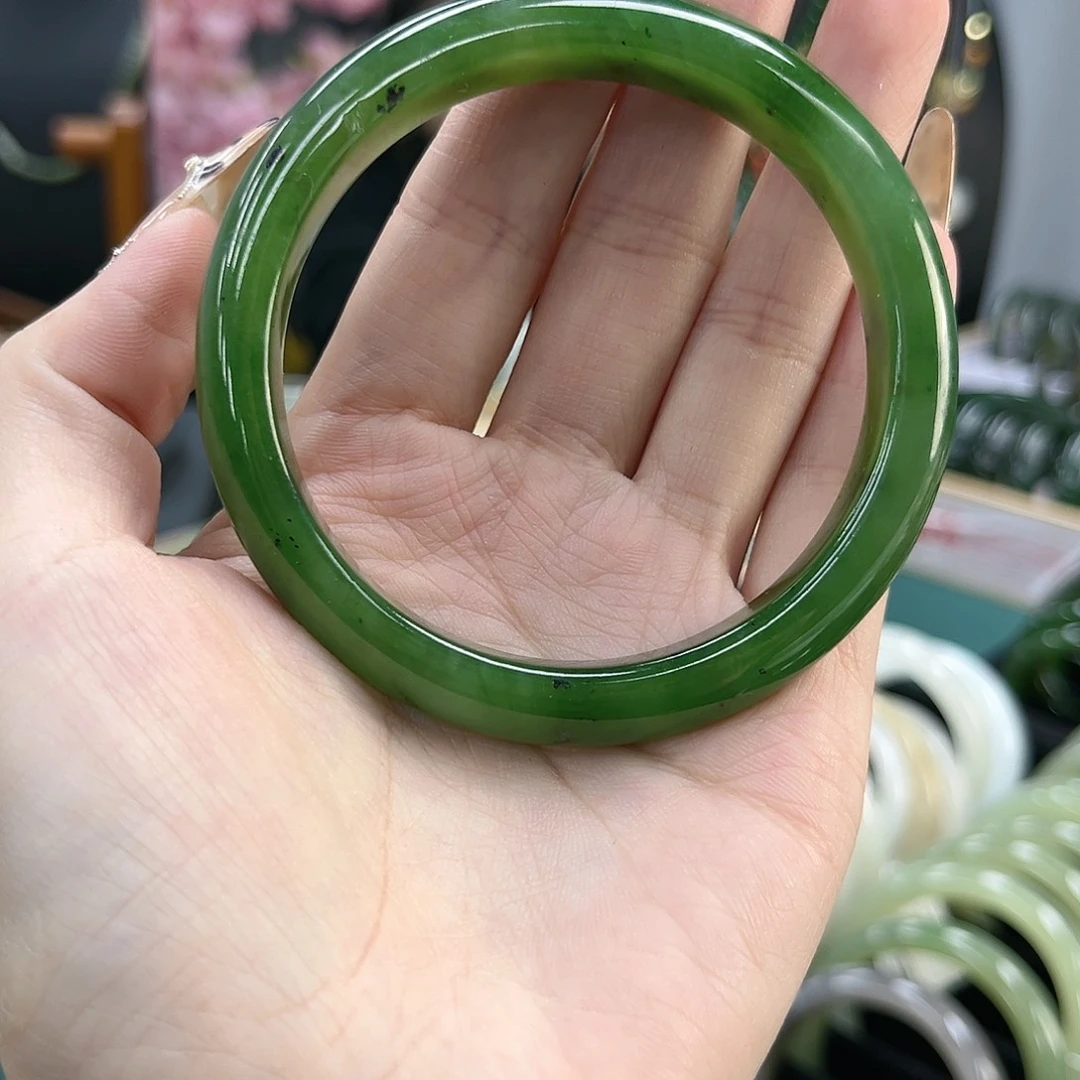 和田玉手镯未镶嵌不退不换16号