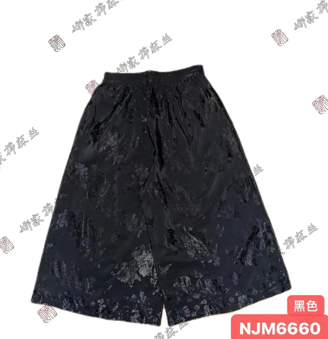 娜家线提老缎阔腿裤PJLM（6660）岁月痕迹不喜勿拍时尚休闲百搭