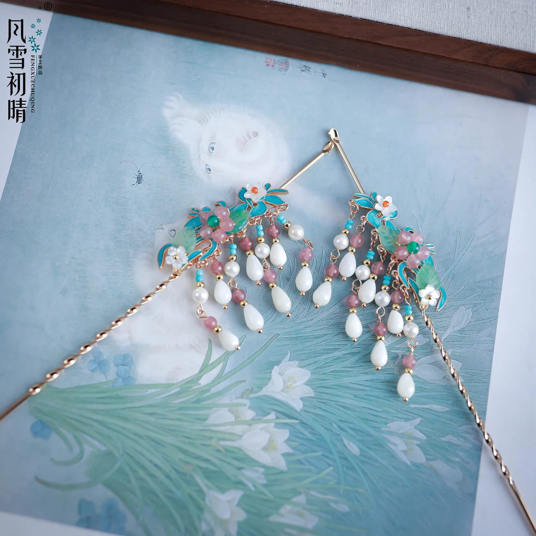 风雪初晴南国庄园发簪手工古风发簪手工时尚仙气复古国风