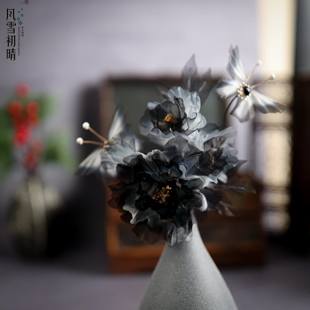 风雪初晴（达人专属 ）水墨漾开系列发钗汉服清新简约古风