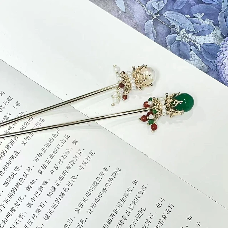 风雪初晴转珠发簪原创设计手工日常百搭汉服复原古典发饰