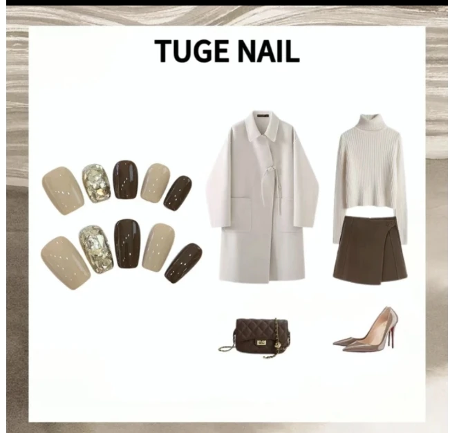 TugeNail  "尤克里里"  秋意满满高级感极简美甲小众设计师-77