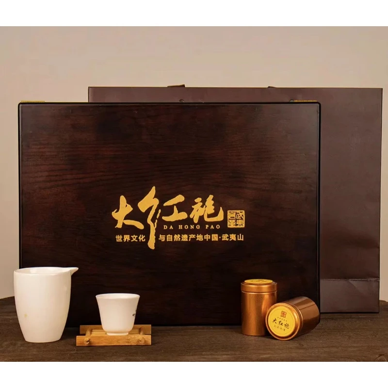 【京东包邮】黑檀木30罐茶叶礼盒装  福建大红袍