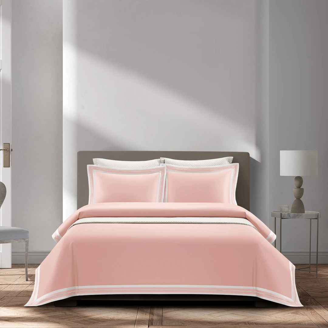 【纯正工艺款】600TC新疆长绒棉四件套全棉拼色轻奢床品