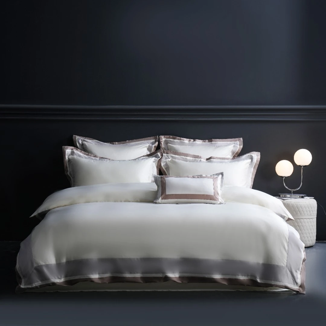 【Shading】150支Giza86埃及长绒棉四件套酒店轻奢高级撞色工艺床品