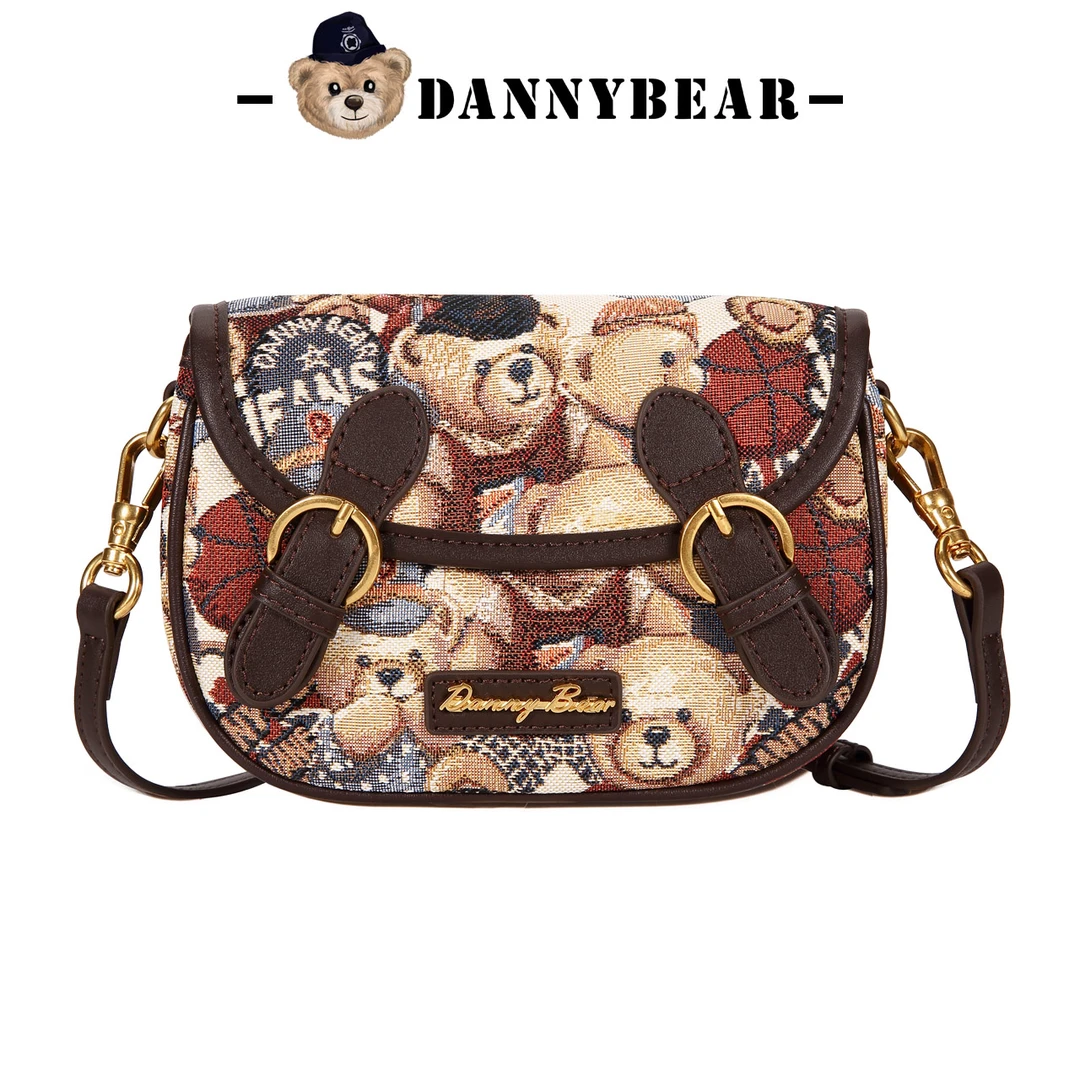 #S#DannyBear丹尼熊新款手提斜挎包百搭小方包马鞍包DKB3825006