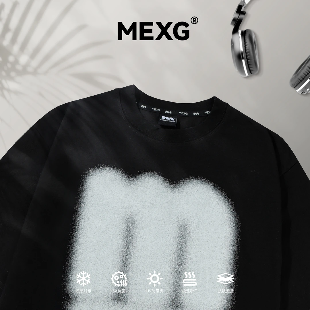 【模糊“M”字母T恤】MEXG！美式复古！街头潮流！夏季休闲穿搭短袖T352