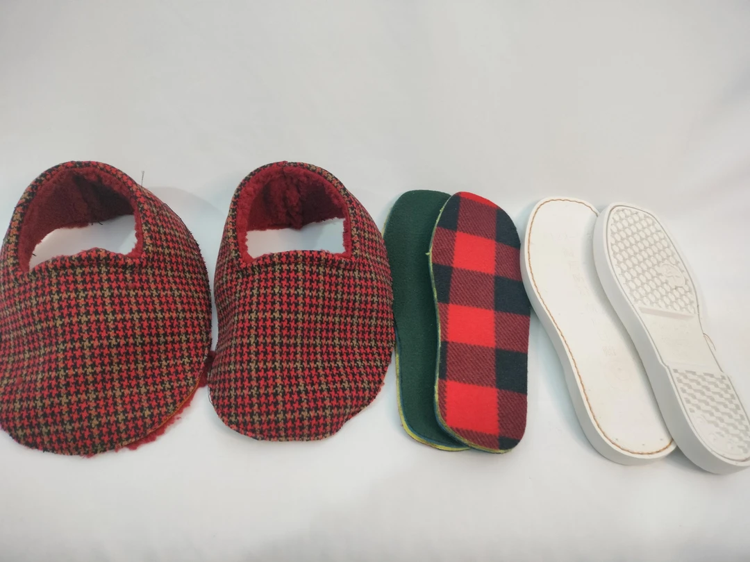 豆豆棉鞋手工半成品套装加绒保暖舒适防滑耐磨多色可选一家男女冬