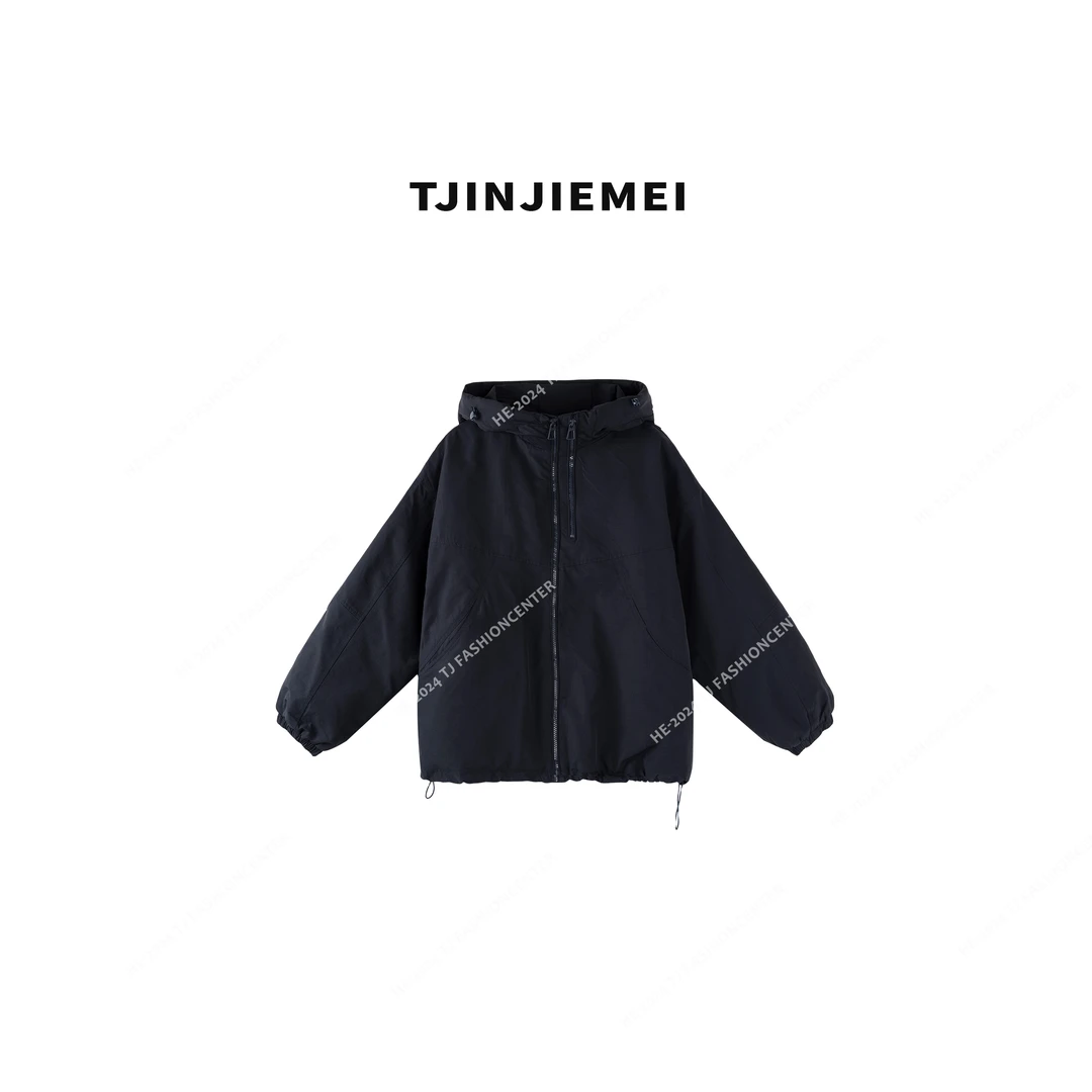 T井姐妹【莫扎特】新款设计感短款连帽棉服MF2410-25136