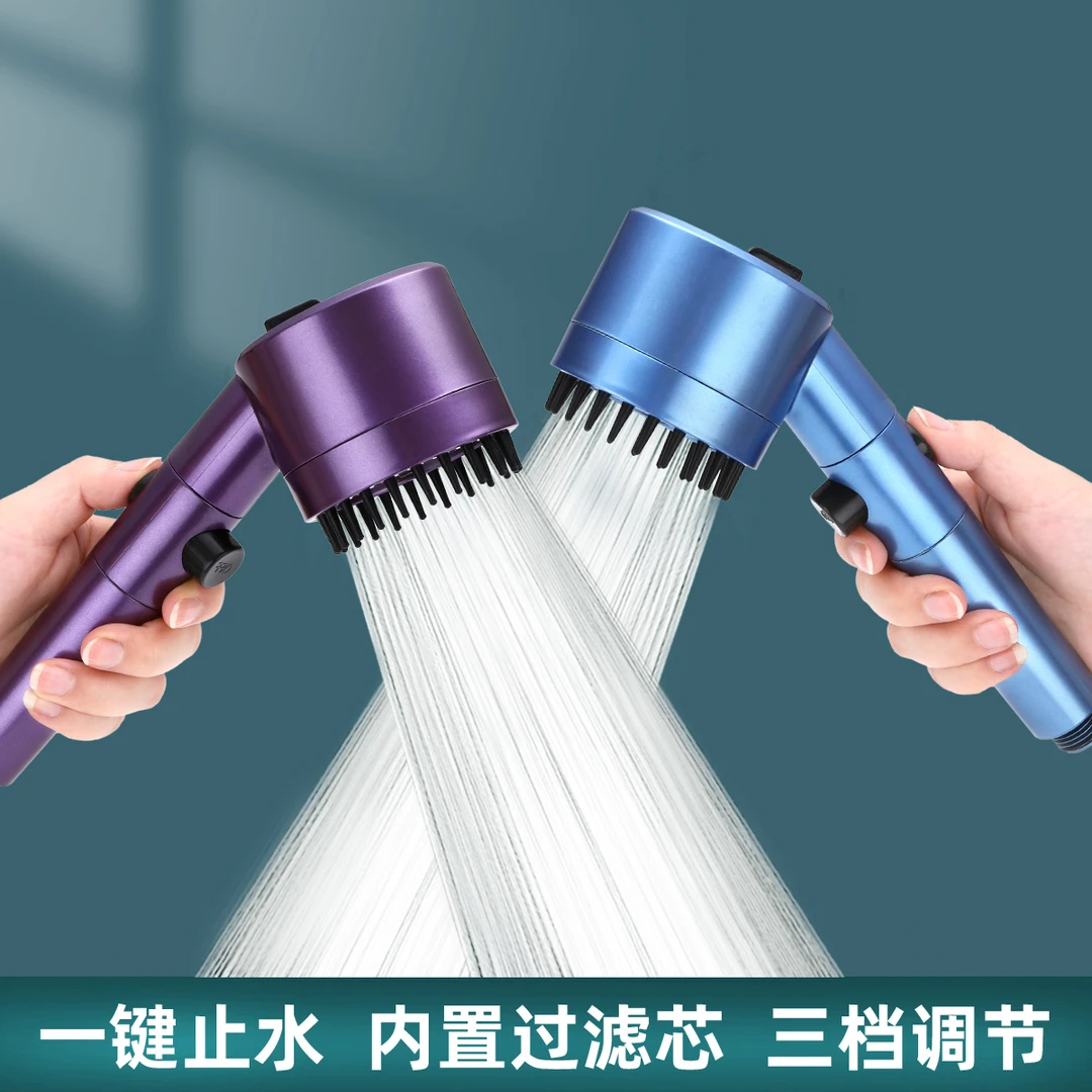 升级版戴喷增压花洒喷头超强劲浴室沐淋浴热水器洗澡淋雨莲蓬花晒