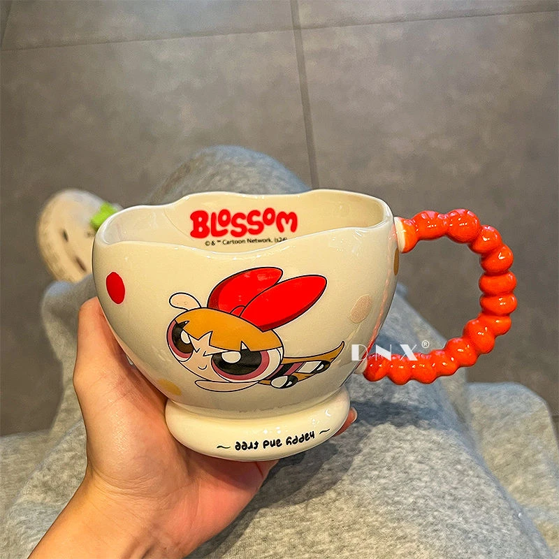 飞天小女警马克杯2024新款陶瓷杯女生网红水杯家用牛奶咖啡杯办公