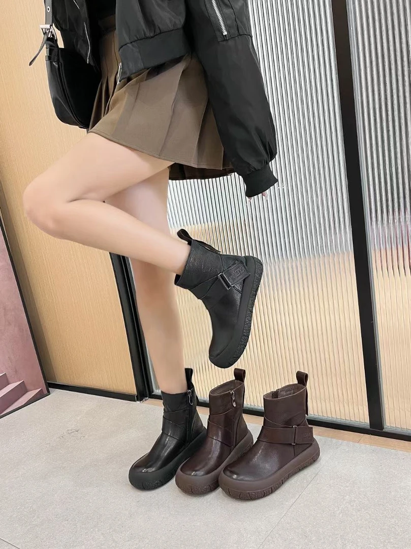 （MGG)2024秋冬新款真皮短靴