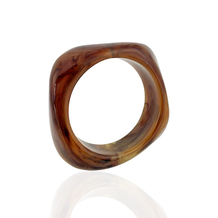 非金属树脂手镯 欧美个性i冷淡风手镯时尚简约晕染亚克力树脂手镯