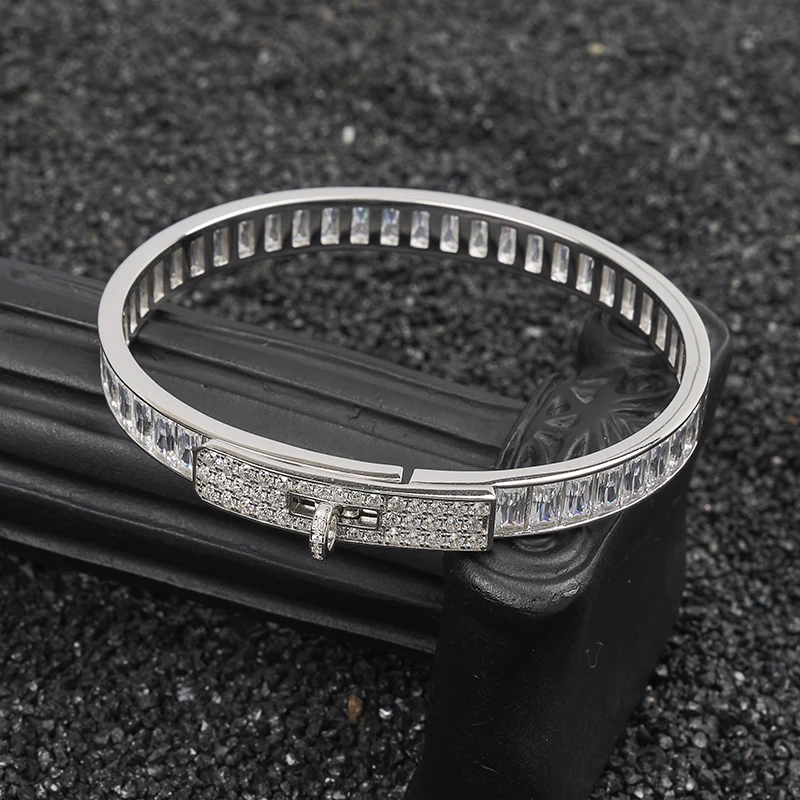 合成锆石手镯 梁雅帝专属新品银河皮带卡扣气质时尚手镯