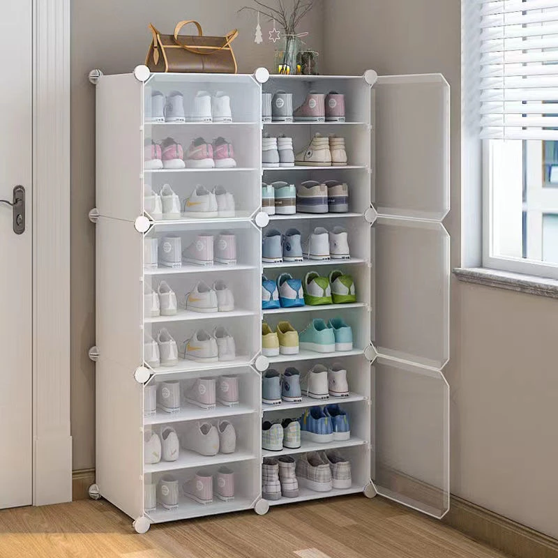网红鞋柜简易门口家用宿舍防尘多层鞋架子鞋盒收纳卧室经济型结实