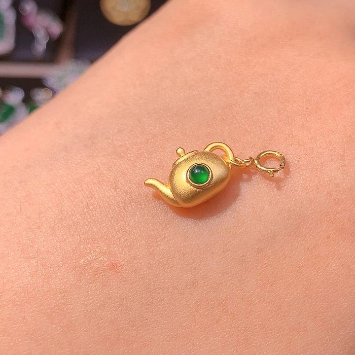 翡翠吊坠(不含链)银S925镶嵌