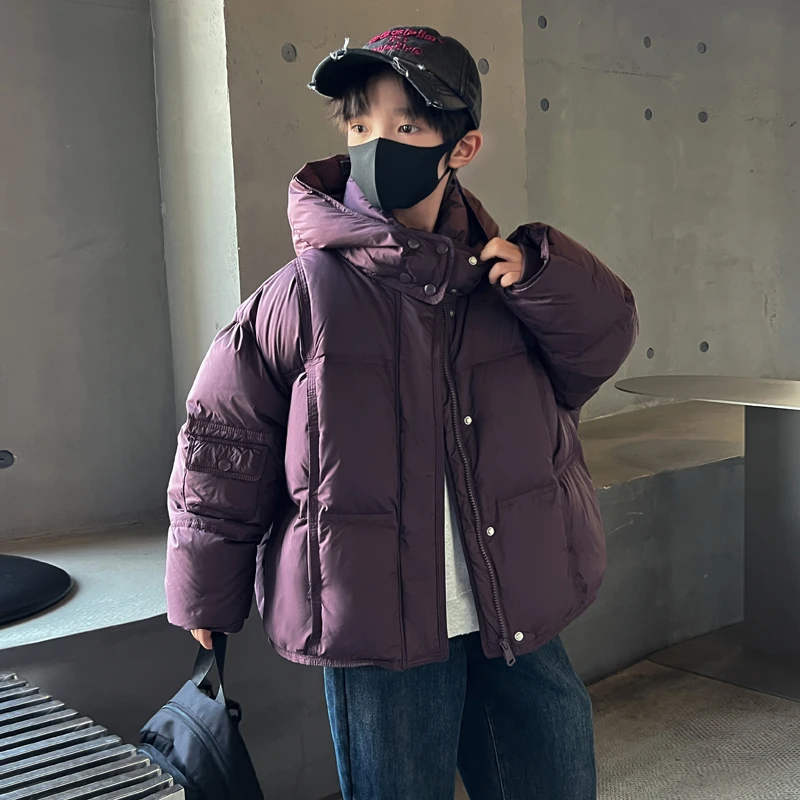 儿童装男童冬装加厚羽绒服外套2024新款中大童冬季男孩秋冬款洋气