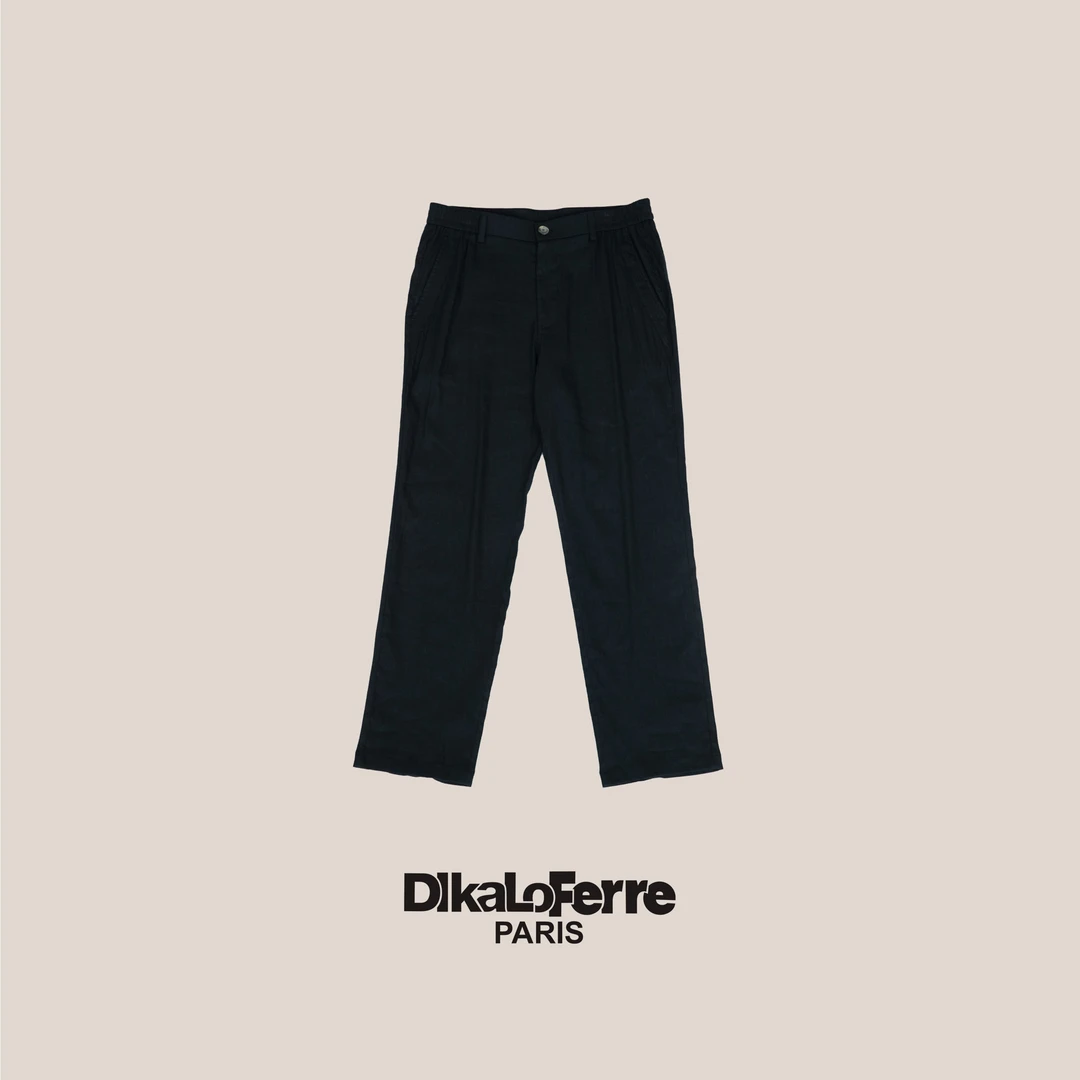 DIKALO FERRE/迪卡里奥 费雷127322男商务高定弹力直亚麻休闲裤