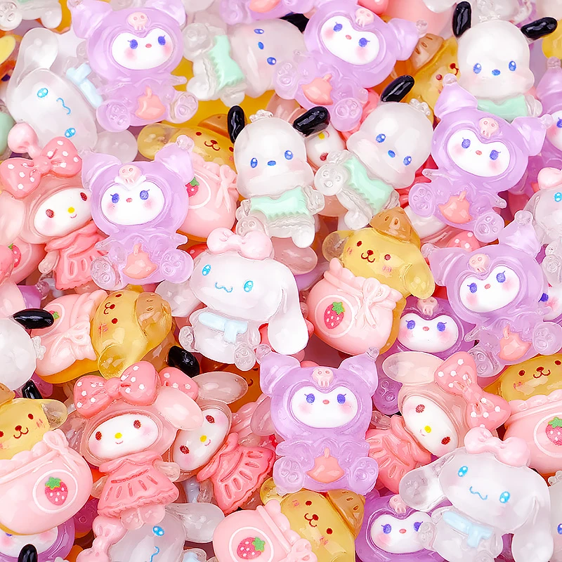 儿童卡通树脂diy小配件三丽鸥饰品奶油胶发饰材料车载饰内小贴片