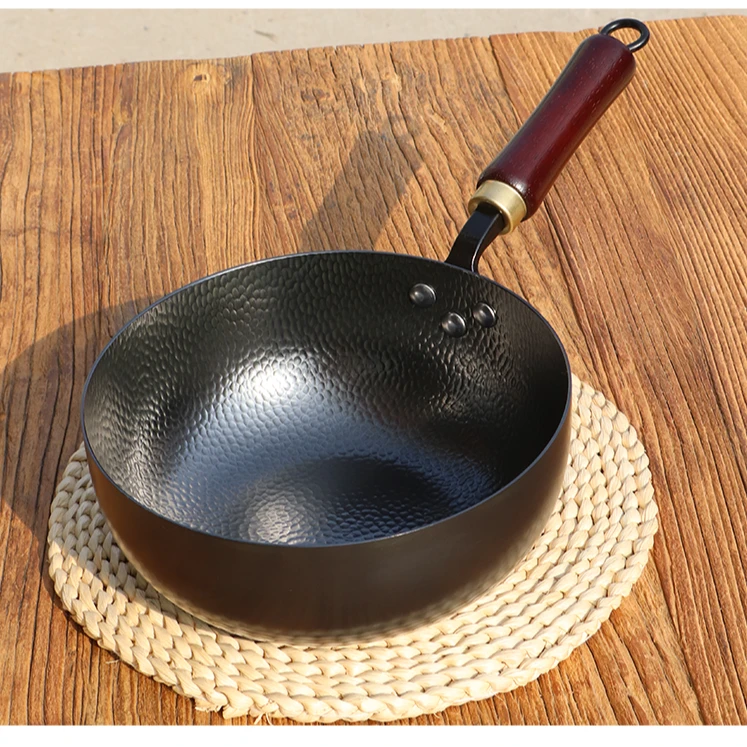 正宗章丘手工锻打老式奶锅家用炒菜锅宝宝婴儿辅食锅煎煮一体