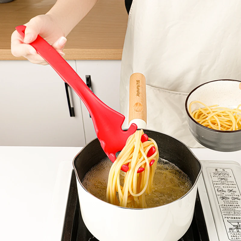 日本捞面条漏勺厨房捞面神器勺子家用捞意大利面煮鸡蛋爪勺漏网勺