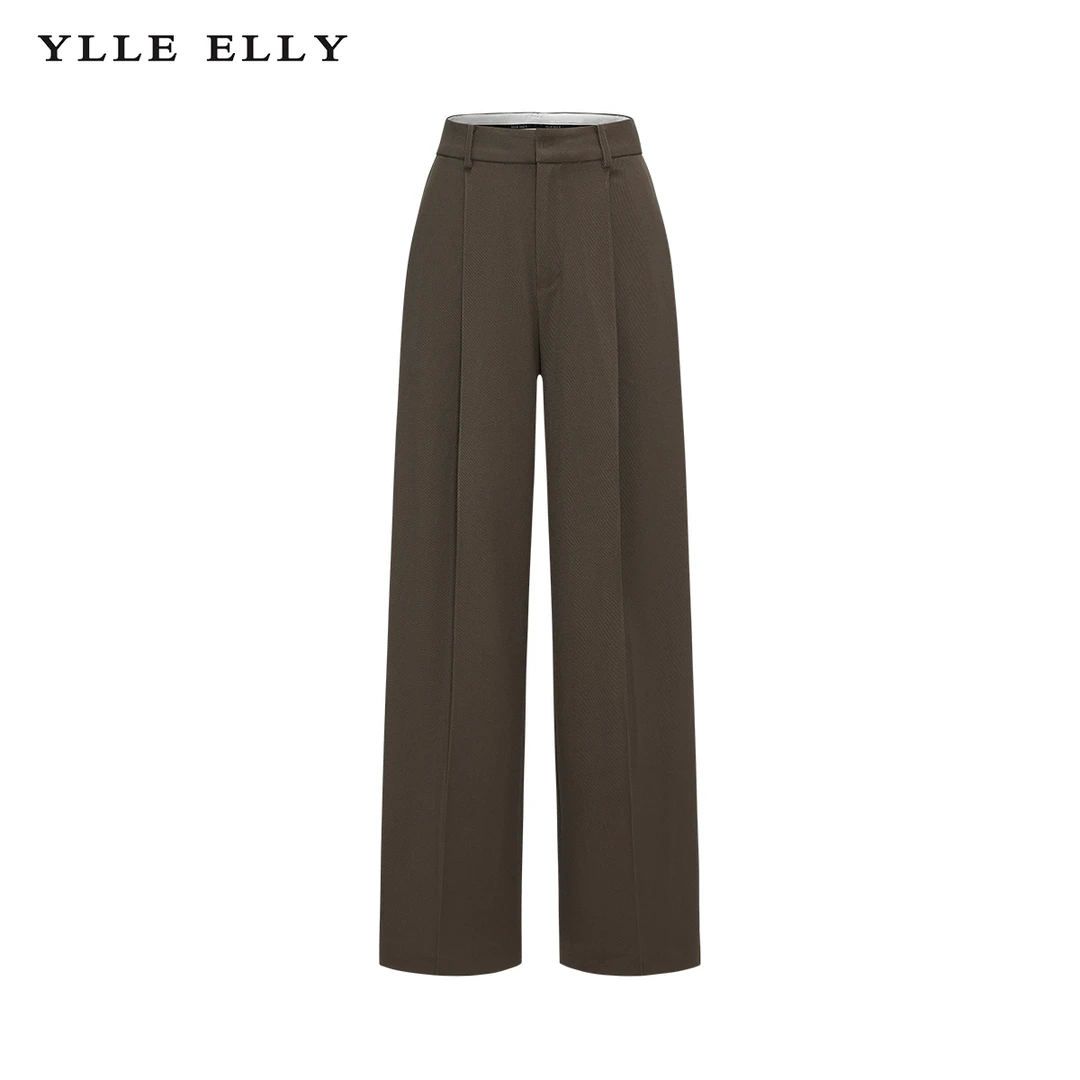 【商场同款】高腰直筒裤2023冬季简约纯色长裤Y102306857