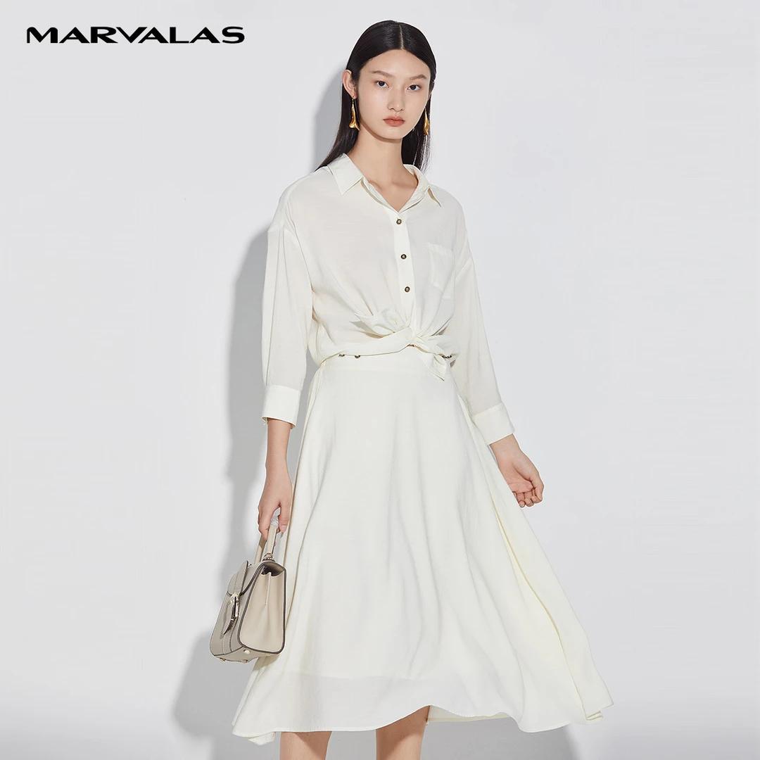 【商场同款】别致假两件设计感连衣裙夏季宽松中长裙D534302297