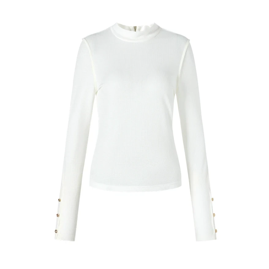 【小余专属】曼德诗绵羊毛小衫2023秋冬莱赛尔天丝套头衫M314306344