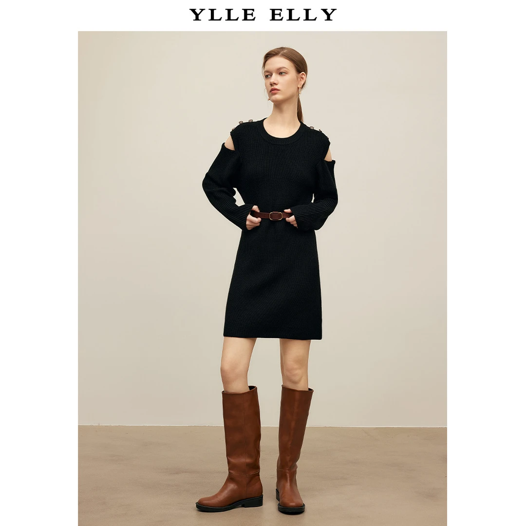 连衣裙气质高级感镂空设计感直身H版时尚针织裙Y538302633