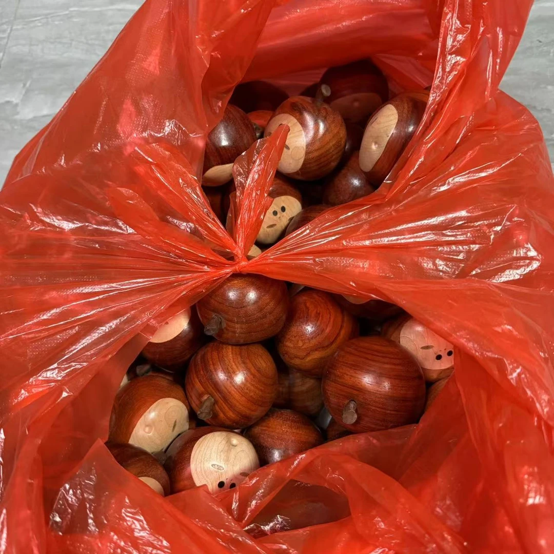 微瑕木制卡通手工摆件一苹果精灵