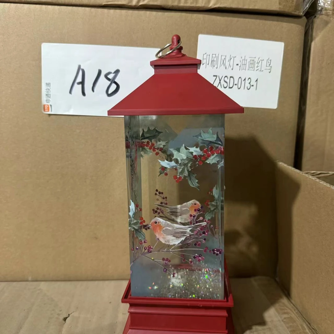 创意卡通水晶灯音乐盒一A18油画红鸟