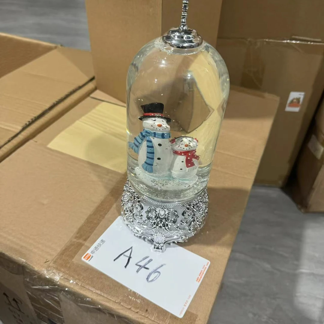 创意卡通水晶灯音乐盒一A46钟罩雪人