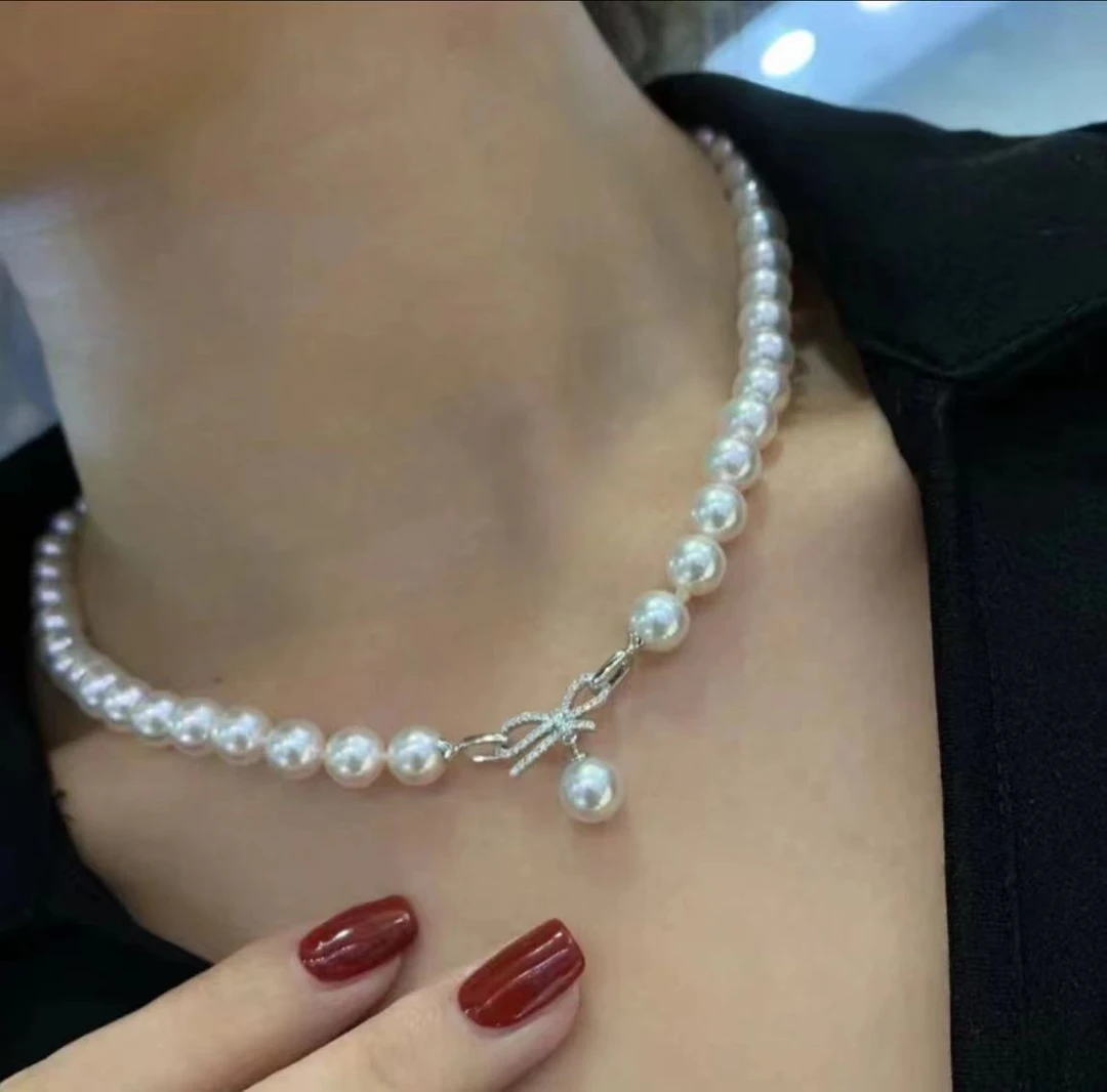 “赛天女”    淡水（无核）珍珠项链 7-8mm气质时尚