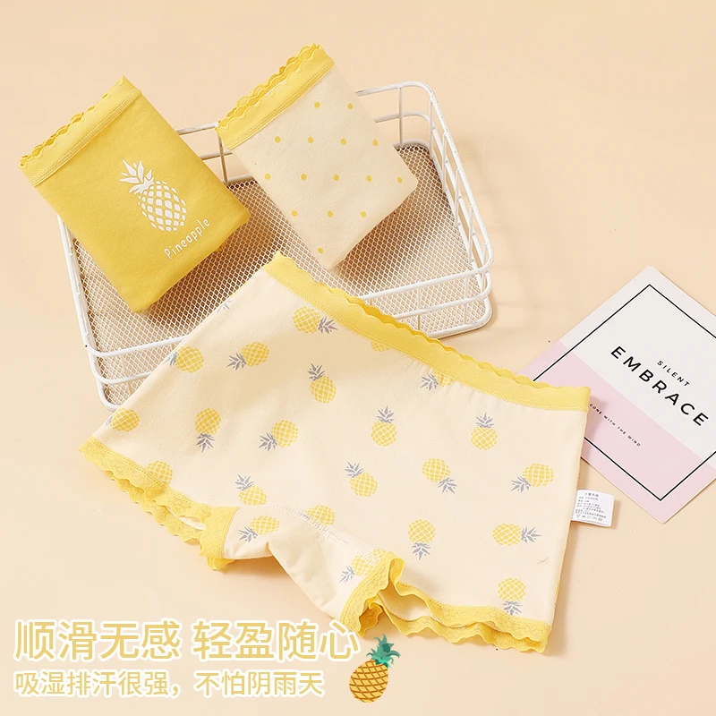 宝宝内裤女童平角纯棉儿童小童打底四角短裤不夹pp中大童小孩夏季