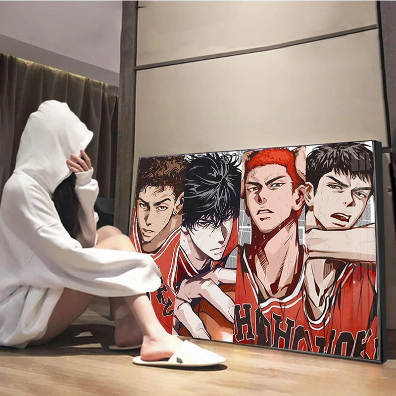 灌篮高手钻石画2023新款满钻动漫带框十字绣水钻小件手工点贴钻画